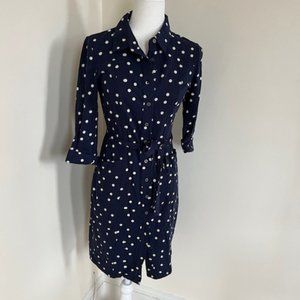 Boden Navy Polka Dot Dress